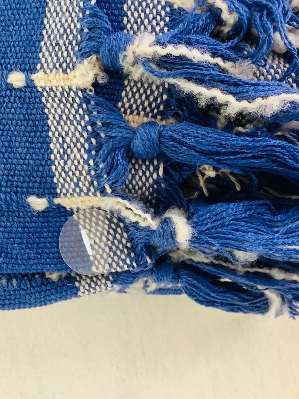Hearth & Hand Magnolia Patterned Blue Throw Blanket